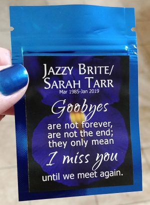Sarah's ashes
