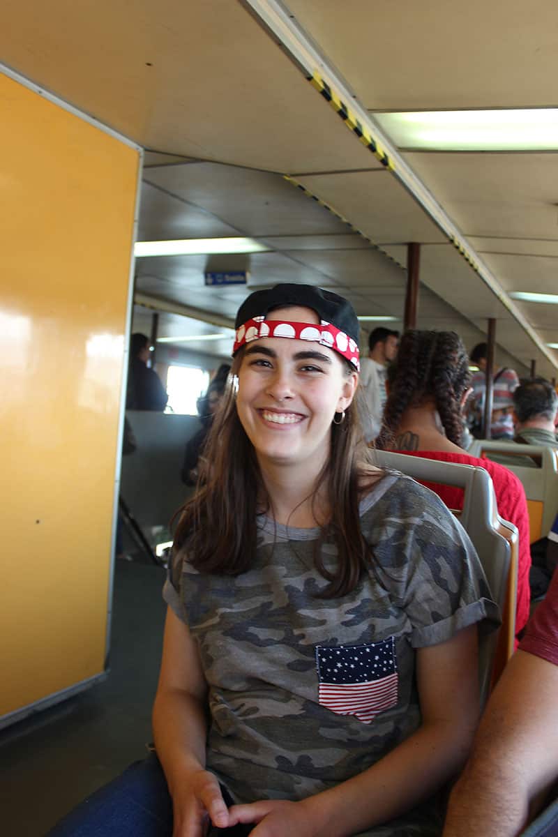 Liana on the ferry