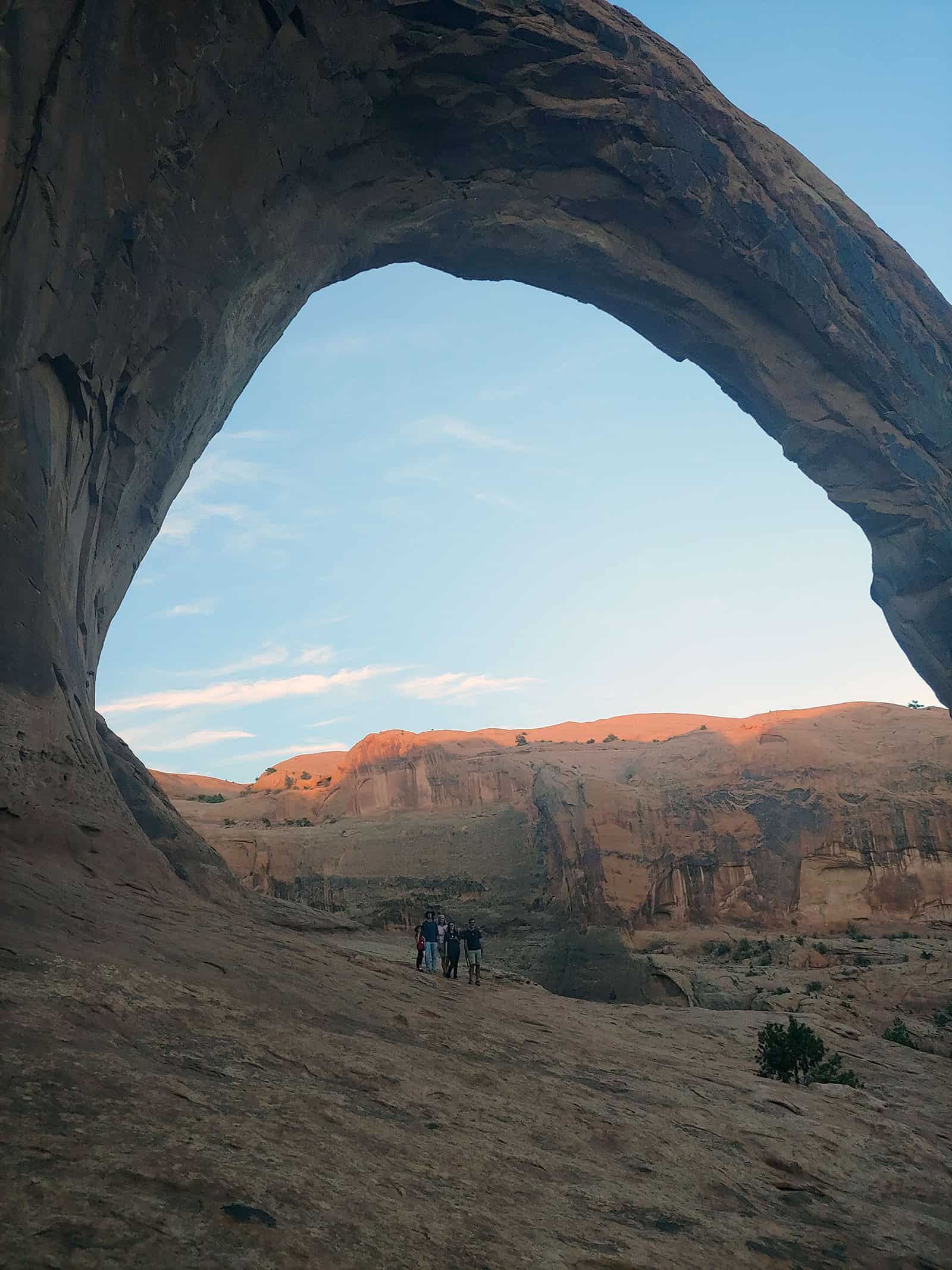 Us standing under the arch